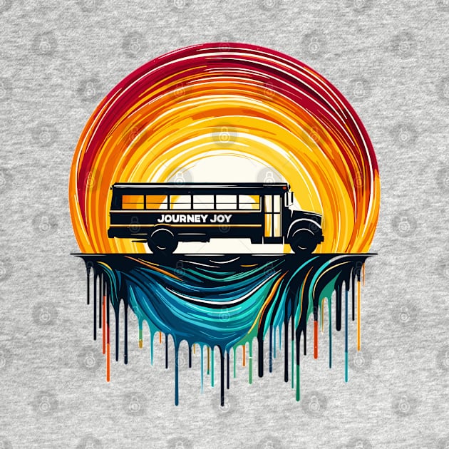 Silhouette Of A School Bus, Journey Joy by Vehicles-Art